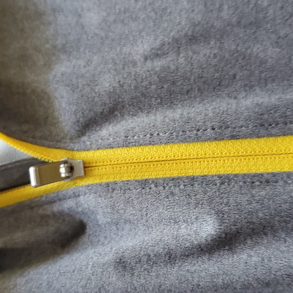 Adidas 1/4 Zip Climastorm Windbreaker Gray Yellow Golf Jacket NWOT XS fits S - Picture 4 of 6